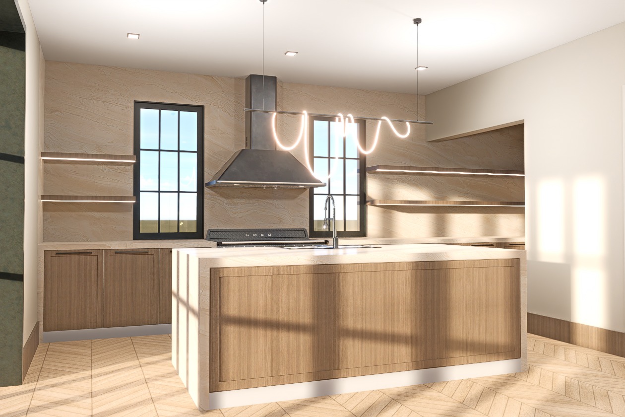 Isaacs Residence Kitchen Render